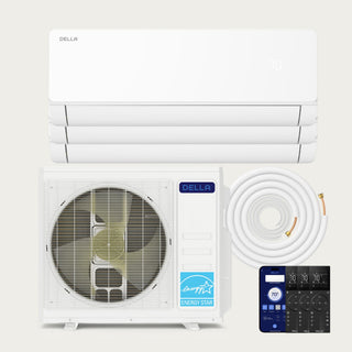 DELLA Vita Series 28000 BTU Tri-Zone Mini Split AC (9K+9K+12K) - Up to 1350 Sq.Ft.