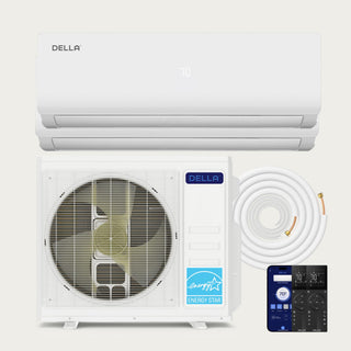 DELLA Vario Series 28000 BTU Dual Zone Mini Split AC (12k+12k) - Up to 1100 Sq.Ft.