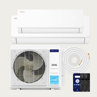 DELLA Vita Series 38000 BTU Dual Zone Mini Split AC (12K+24K) - Up to 2050 Sq.Ft.