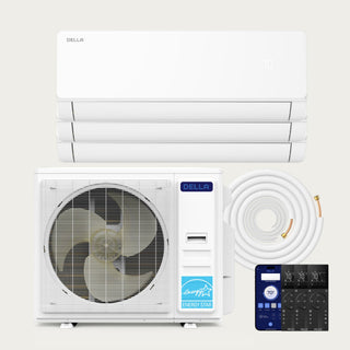 DELLA Vita Series 38000 BTU Tri-Zone Mini Split AC (12K+12K+12K) - Up to 1650 Sq.Ft.