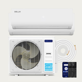 DELLA Vario Series 35000 BTU Dual Zone Mini Split AC (9K+24K) - Up to 1900 Sq.Ft.