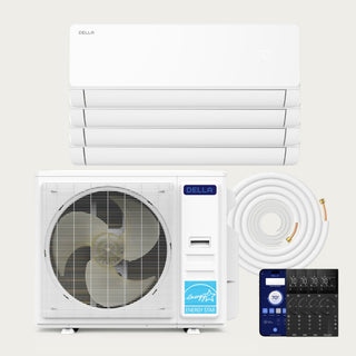 DELLA Vita Series 42000 BTU Quad Zone Mini Split AC (9K+12K+12K+12K) - Up to 2050 Sq.Ft.