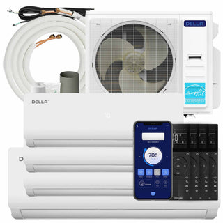 DELLA Vario Series 45000 BTU Quad Zone Mini Split AC (12K+12K+12k+18K) - Up to 2650 Sq.Ft.
