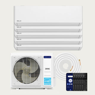 DELLA Optima Series 42000 BTU Five Zone Mini Split AC (9K+9K+9k+9K+12k) - Up to 2150 Sq.Ft.