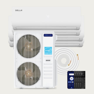 DELLA Vario Series 55000 BTU Quad Zone Mini Split AC (12K+12K+18K+18K) - Up to 3100 Sq.Ft.