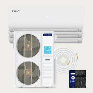 DELLA Vario Series 55000 BTU Tri-Zone Mini Split AC (18K+18K+18K) - Up to 3000 Sq.Ft.