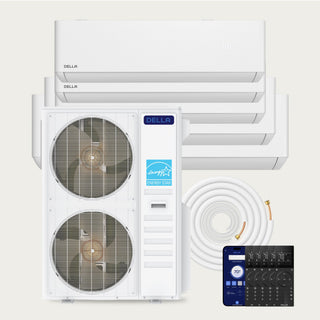 DELLA Optima Pro CloudAir Series 48000 BTU Five Zone Mini Split AC (6K+6K+9K+12K+18K) - Up to 2550 Sq.Ft.