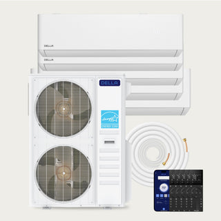 DELLA Optima Pro CloudAir Series 48000 BTU Five Zone Mini Split AC (6K+9K+9K+9K+18K) - Up to 2500 Sq.Ft.