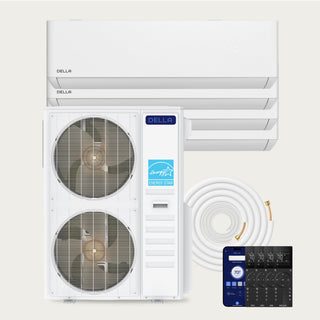 DELLA Optima Pro CloudAir Series 48000 BTU Quad Zone Mini Split AC (12K+12K+12K+12K) - Up to 2200 Sq.Ft.