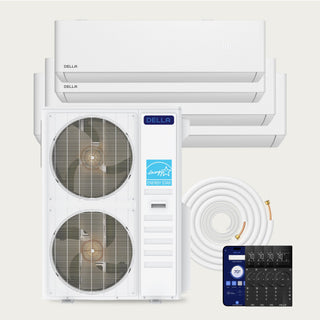 DELLA Optima Pro CloudAir Series 48000 BTU Quad Zone Mini Split AC (9K+9K+12K+18K) - Up to 2350 Sq.Ft.