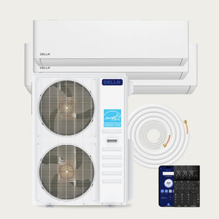 DELLA Optima Pro CloudAir Series 48000 BTU Tri-Zone Mini Split AC (12K+12K+24K) - Up to 2600 Sq.Ft.