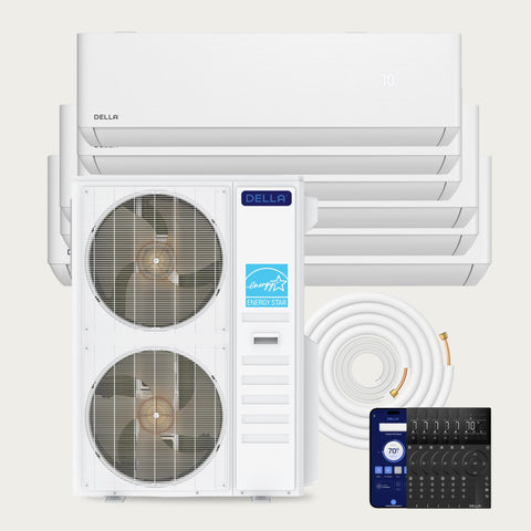 DELLA Optima CloudAir Series 55000 BTU Five Zone Mini Split AC (9K+9K+9K+12K+18K) - Up to 2750 Sq.Ft.