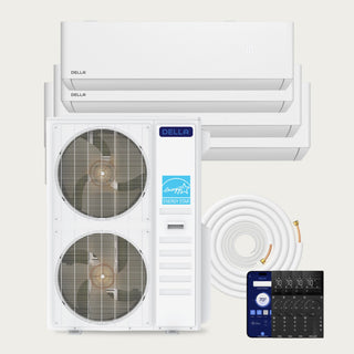 DELLA Optima CloudAir Series 55000 BTU Quad Zone Mini Split AC (12K+12K+18K+18K) - Up to 3100 Sq.Ft.