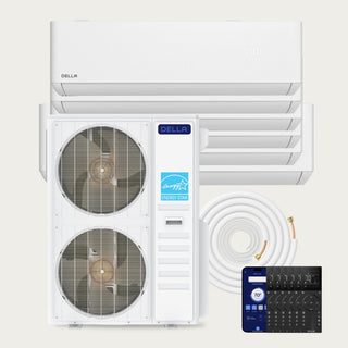 DELLA Optima CloudAir Series 55000 BTU Six Zone Mini Split AC (9K+9K+9K+9K+9K+12K) - Up to 2550 Sq.Ft.