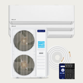 DELLA Optima CloudAir Series 55000 BTU Tri-Zone Mini Split AC (18K+18K+23K) - Up to 3500 Sq.Ft.