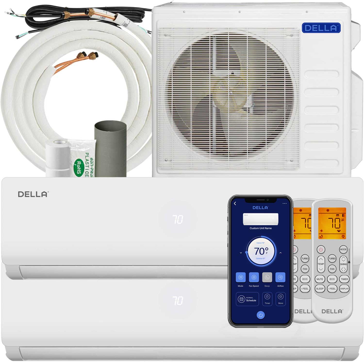 Vario Series 27000 BTU Dual Zone Mini Split AC (18K + 18K) – Up to 2000 Sq.Ft.