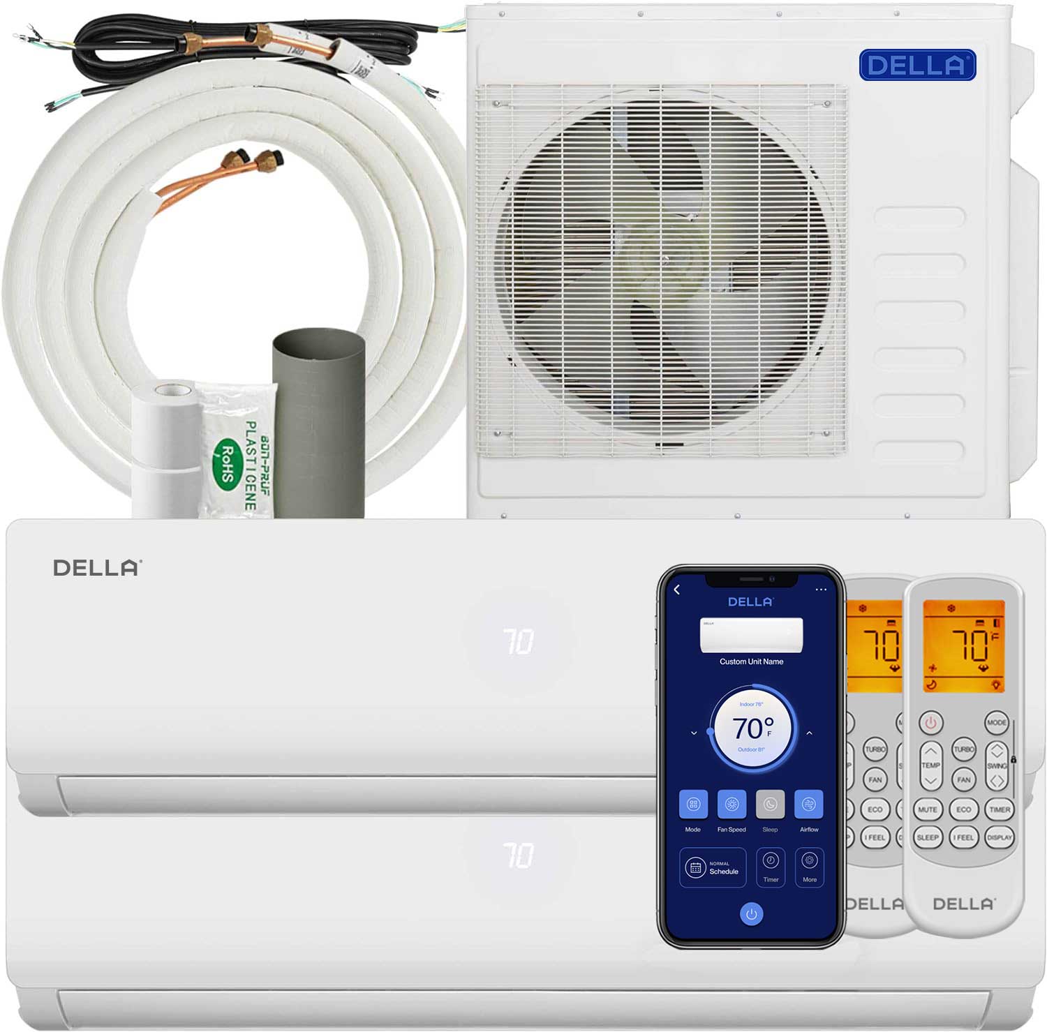 Vario Series 36000 BTU Dual Zone Mini Split AC (24K + 24K) – Up to 3000 Sq.Ft.