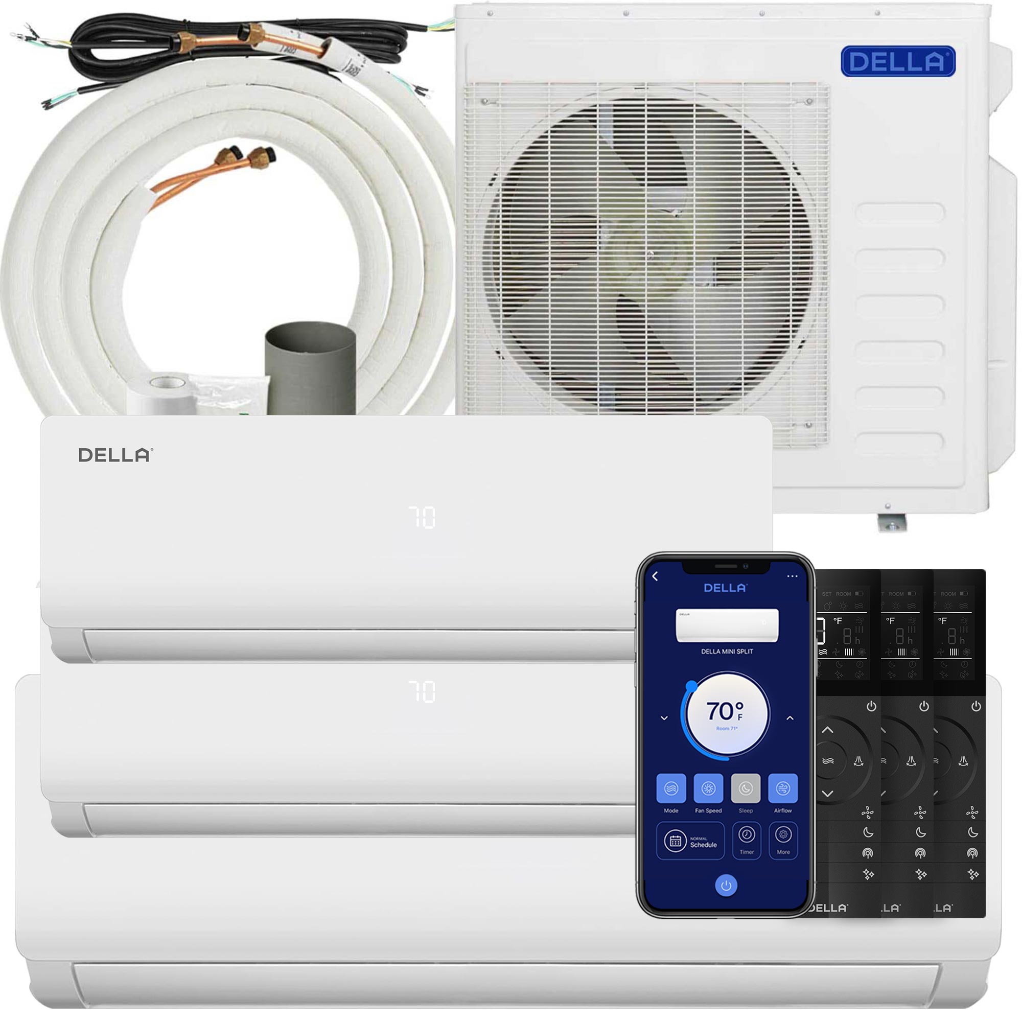Vario Series 36000 BTU Tri-Zone Mini Split AC (9K+9K+24K) – Up to 2300 Sq.Ft.