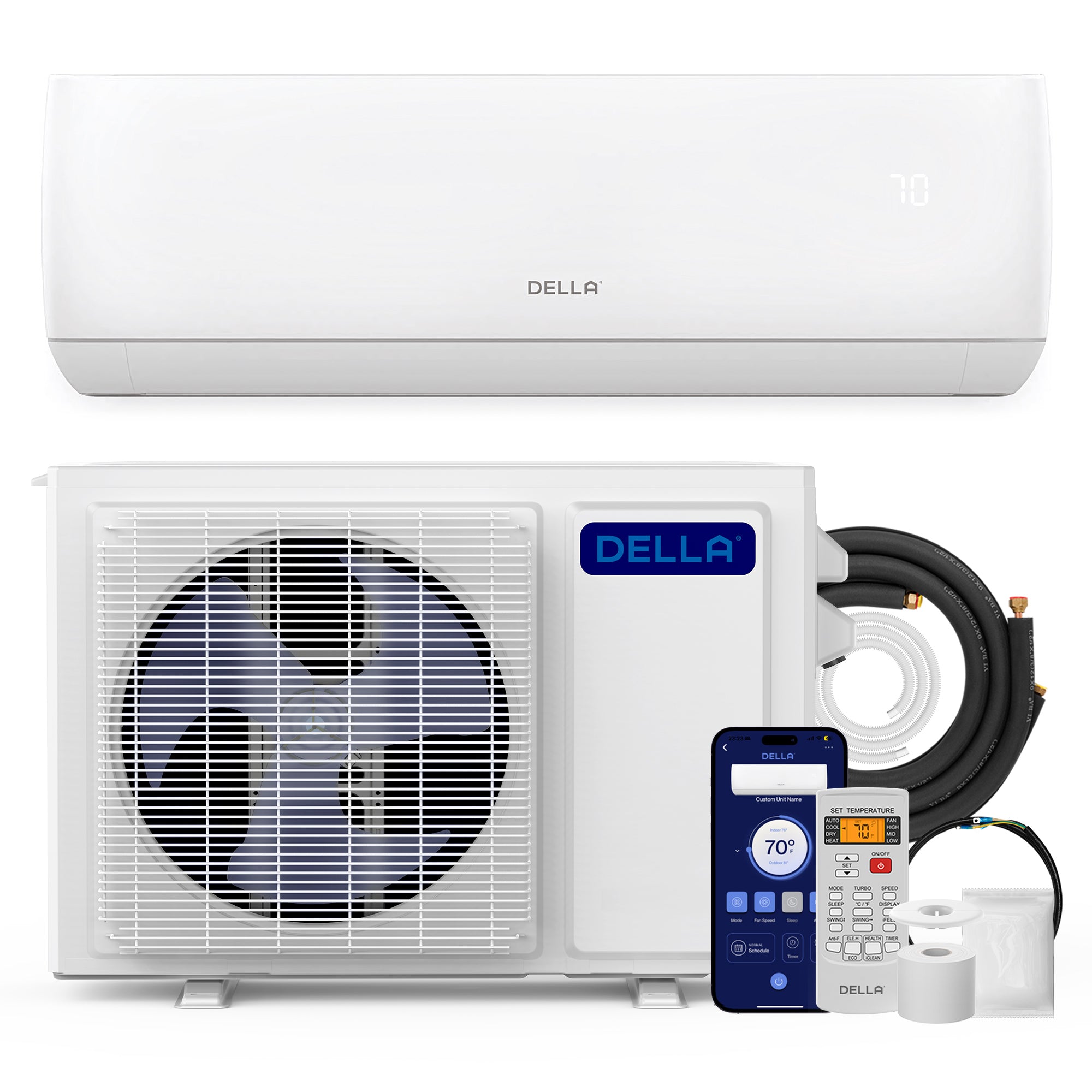 DELLA Motto Series Mini Split AC R32 Refrigerant