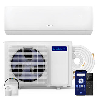 DELLA Motto Series 9100 BTU 20.5 SEER2 Mini Split Heat Pump AC - Up to 400 Sq.Ft.