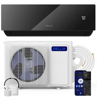 DELLA Umbra Series 12000 BTU 20 SEER2 Mini Split Heat Pump AC - 115V, Up to 550 Sq.Ft.