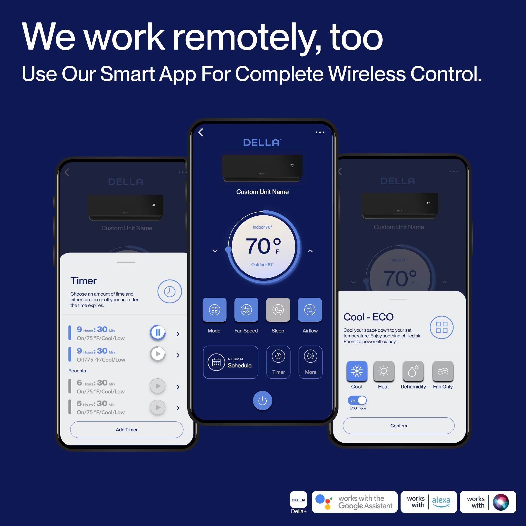 DELLA Umbra Series 12000 BTU 19 SEER2 Mini Split Heat Pump AC - Up to 550 Sq.Ft.