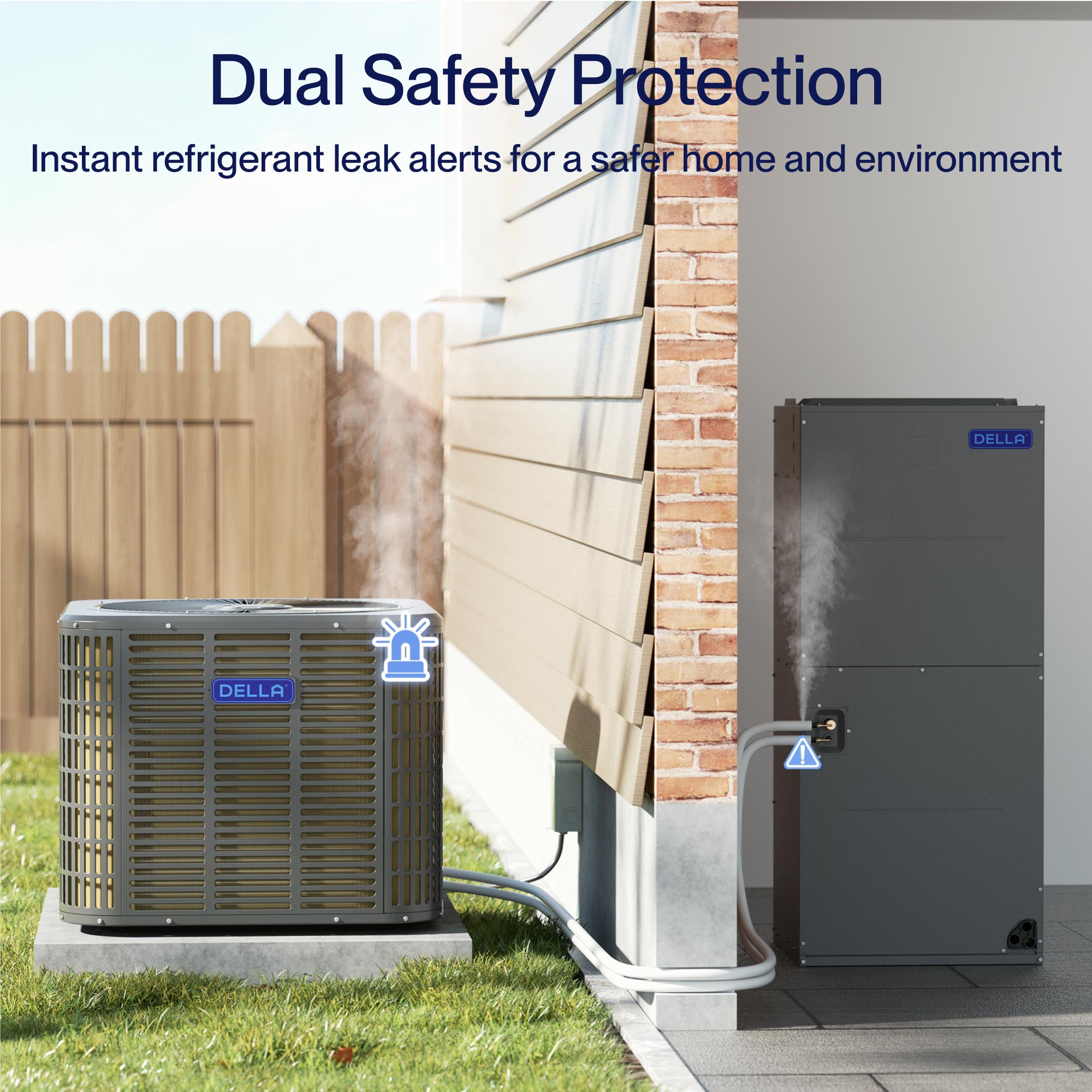 DELLA 34,000 BTU 19 SEER2 Ducted Central Air Conditioner with Air Handler