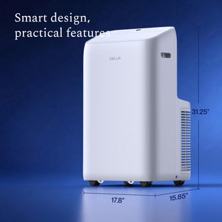 DELLA 14,000 BTU Inverter Ultra Quiet Portable AC for Rooms Up to 450 Sq. Ft.