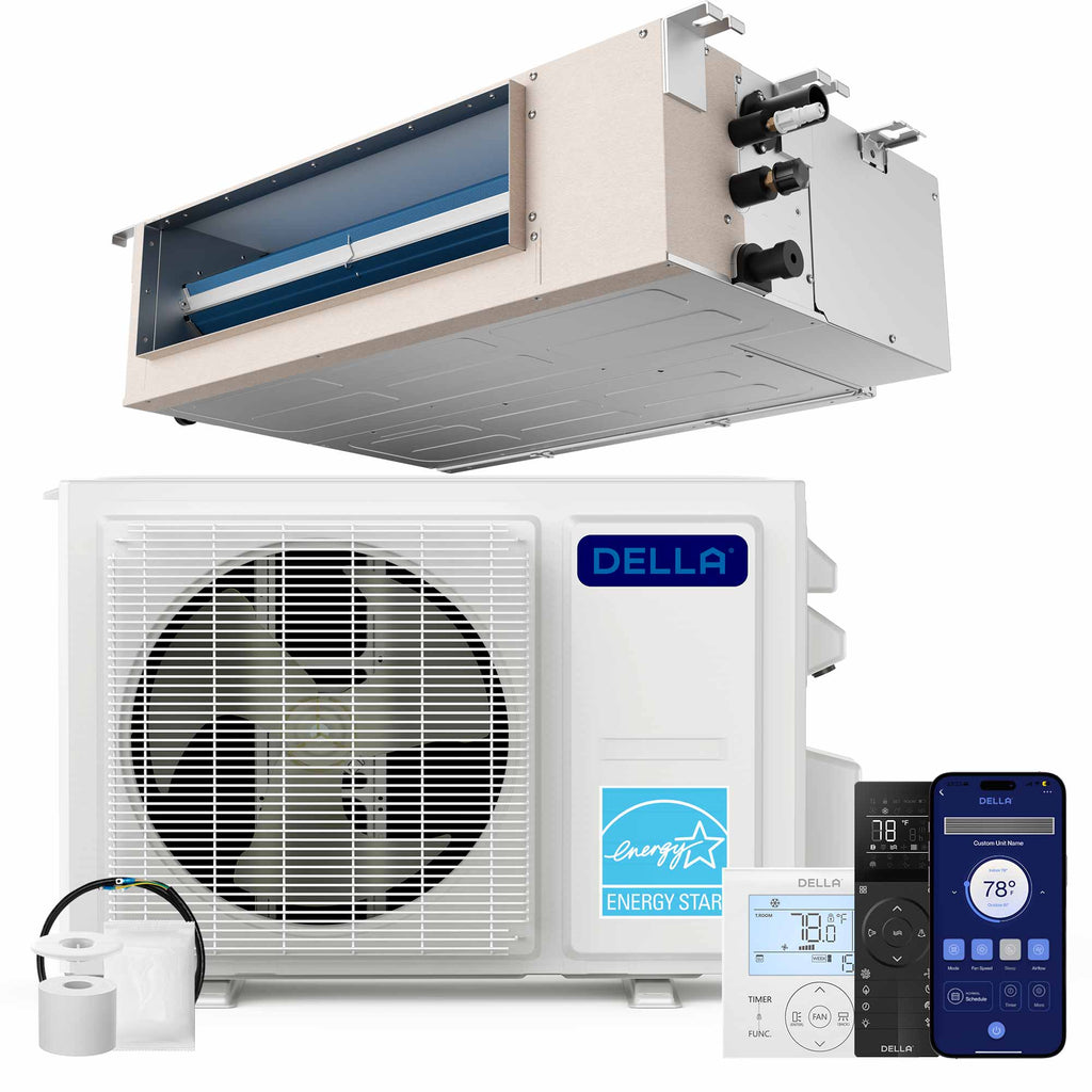 DELLA 17K BTU 20.3 SEER2 Ducted Mini Split AC – Della