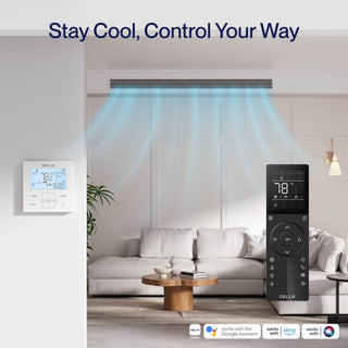 DELLA 41000 BTU Quad Zone Concealed Ducted Mini Split Heat Pump AC (9.5K + 11K + 11K + 11K)