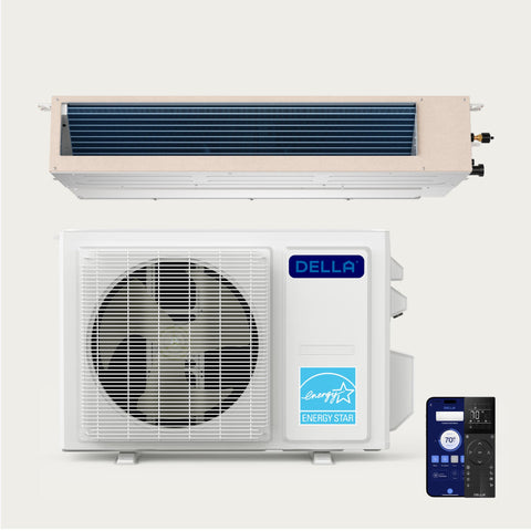 DELLA Optima Series 9000 BTU 24 SEER2 Ultra Heat Mini Split AC - Hasta 400 pies cuadrados