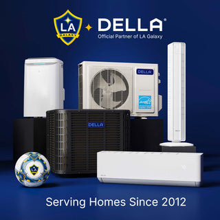 DELLA 34000 BTU Tri-Zone Concealed Ducted Mini Split Heat Pump AC (11K + 11K + 11K)