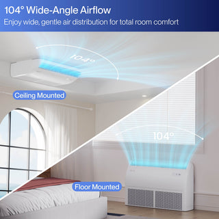 DELLA 22200 BTU 20 SEER2 Floor Mounted Mini Split AC - Up to 1500 Sq. Ft.