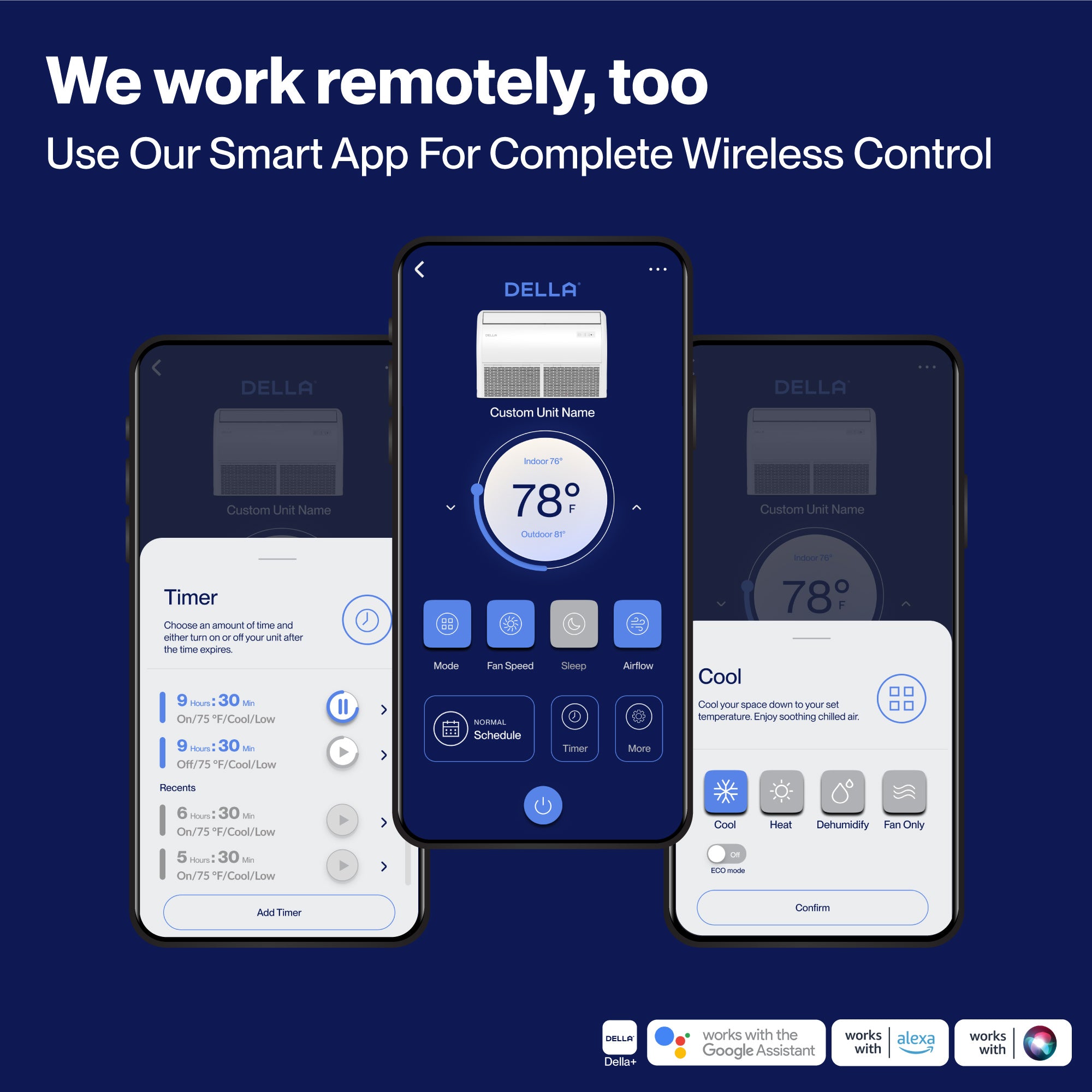 DELLA 22200 BTU 20 SEER2 Mini split de aire acondicionado montado en el suelo - Hasta 1500 pies cuadrados.