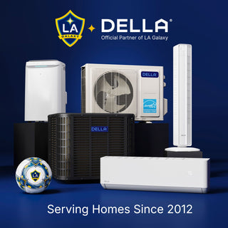 DELLA 42000 BTU Five Zone Ceiling Cassette Mini Split AC (9K+9K+12K+12K+12K) - Up to 2450 Sq.Ft.