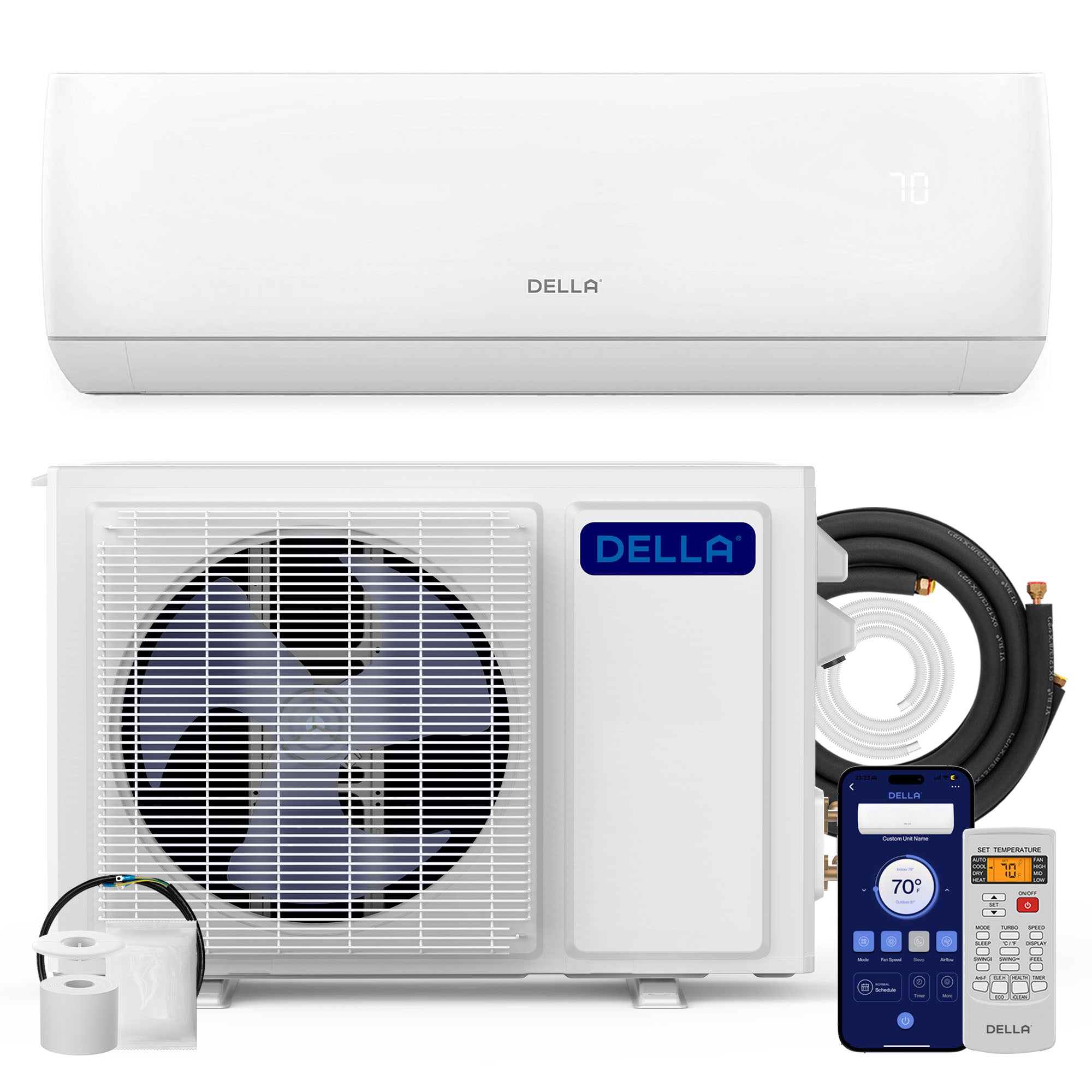 DELLA Motto Series Mini Split AC R32 Refrigerant