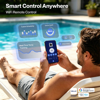 DELLA Omi Spark Series 21,160 BTU Mini Inverter Pool Heat Pump for Pools up to 4,500 Gallons