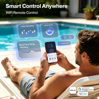 DELLA Omi Edge Series 107,160 BTU Commercial Inverter Pool Heat Pump for Pools up to  23,250