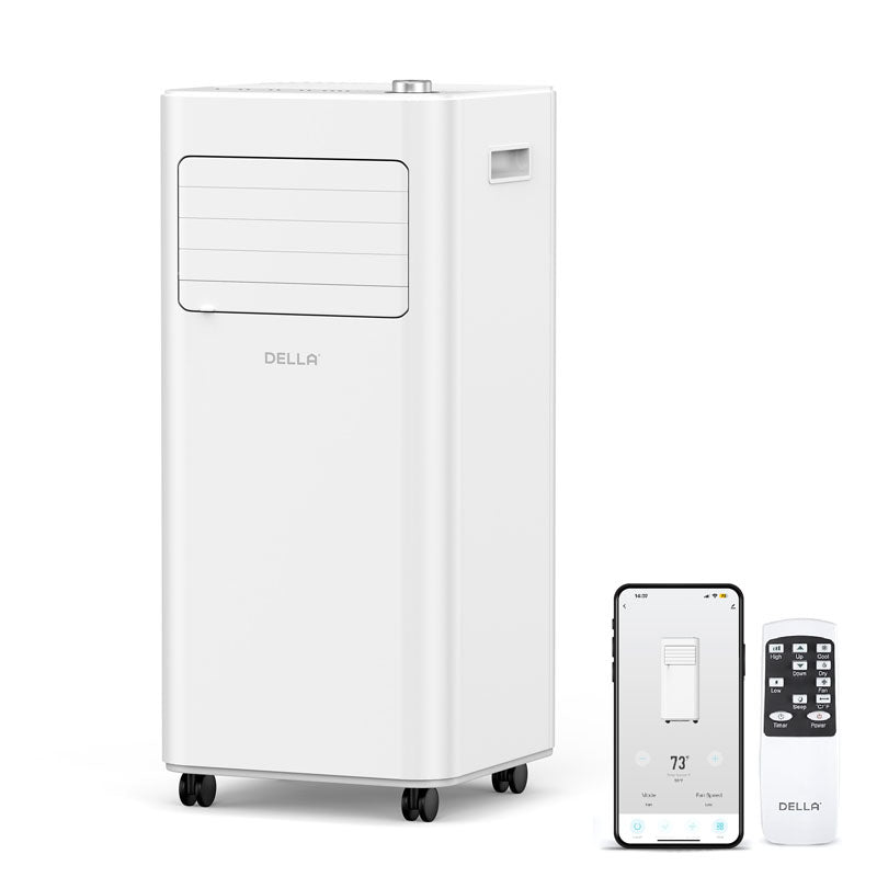 8000 BTU Smart WiFi Enabled Portable AC with Remote/App Control, Cools Up To 350 Sq. Ft.
