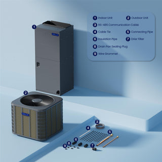 DELLA 24,000 BTU 18 SEER2 Ducted Central Air Conditioner with Air Handler