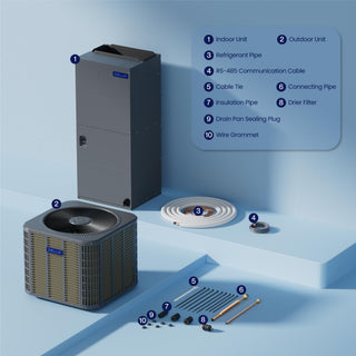 DELLA 47,000 BTU 18 SEER2 Ducted Central Air Conditioner with Air Handler