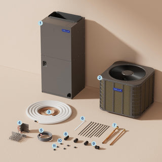 DELLA 53,000 BTU 17 SEER2 Ducted Central Air Conditioner with Air Handler