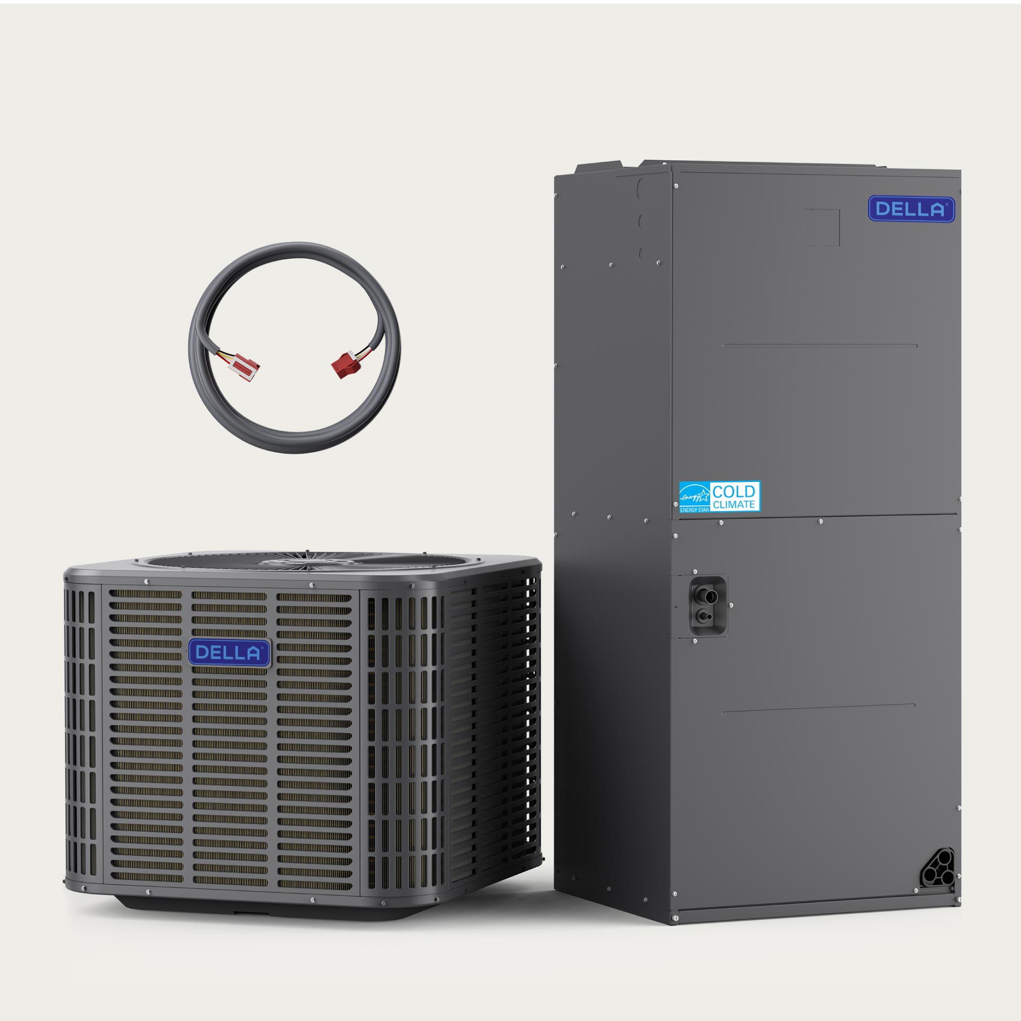 DELLA 34,000 BTU 19 SEER2 Ducted Central Air Conditioner with Air Handler