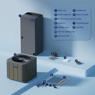 DELLA 47,000 BTU 18 SEER2 Ducted Central Air Conditioner with Air Handler