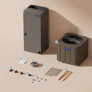 DELLA 53,000 BTU 17 SEER2 Ducted Central Air Conditioner with Air Handler