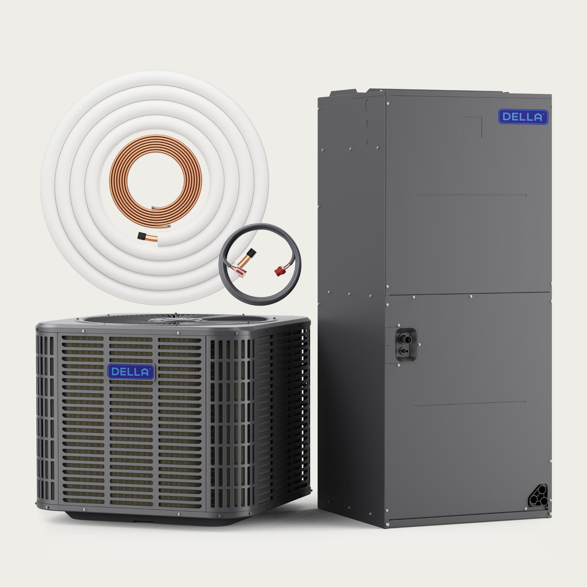 DELLA 53,000 BTU 17 SEER2 Ducted Central Air Conditioner with Air Handler