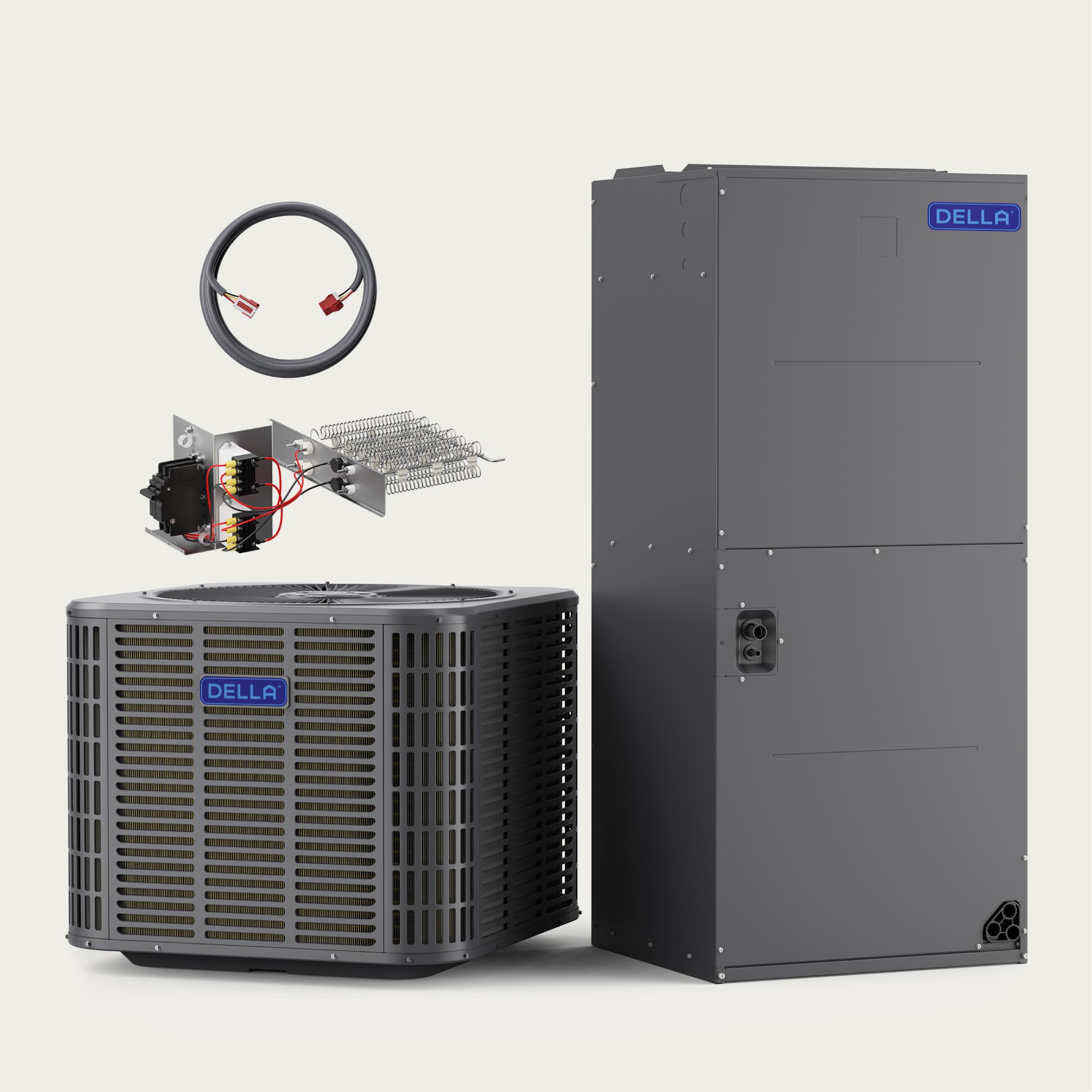 DELLA 53,000 BTU 17 SEER2 Ducted Central Air Conditioner with Air Handler