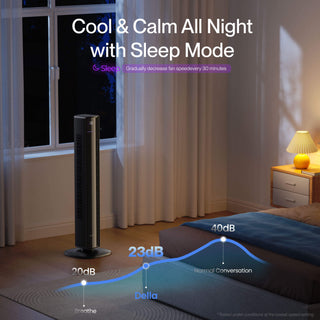 DELLA 42" Ultra Quiet Smart Tower Fan with Voice/APP/Remote Control