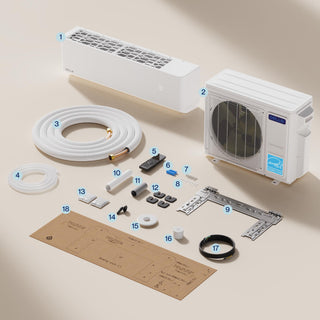 DELLA Optima CloudAir Series 27000 BTU Dual Zone Mini Split AC (9K+9K+9K)  - Up to 1200 Sq.Ft.