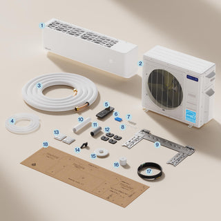 DELLA Optima CloudAir Series 42000 BTU Tri-Zone Mini Split AC (9K+9K+23K)  - Up to 2300 Sq.Ft.
